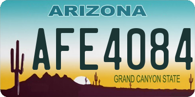 AZ license plate AFE4084