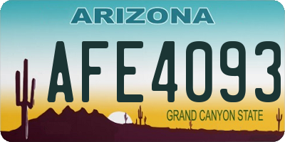 AZ license plate AFE4093