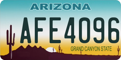 AZ license plate AFE4096