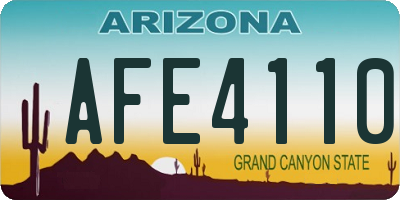 AZ license plate AFE4110
