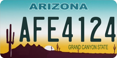 AZ license plate AFE4124