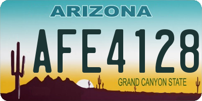AZ license plate AFE4128