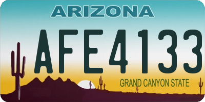 AZ license plate AFE4133