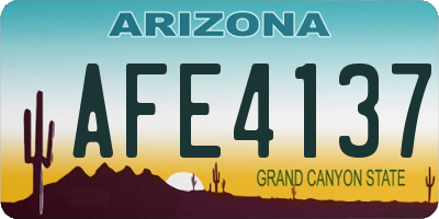 AZ license plate AFE4137