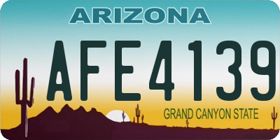 AZ license plate AFE4139