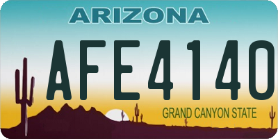 AZ license plate AFE4140