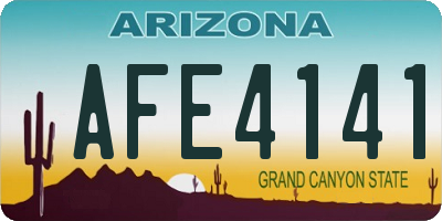 AZ license plate AFE4141