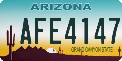 AZ license plate AFE4147
