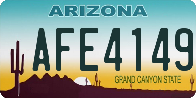 AZ license plate AFE4149
