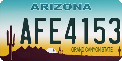 AZ license plate AFE4153