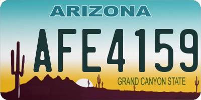 AZ license plate AFE4159