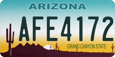 AZ license plate AFE4172