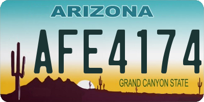 AZ license plate AFE4174