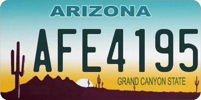 AZ license plate AFE4195