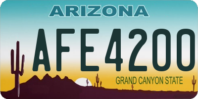AZ license plate AFE4200