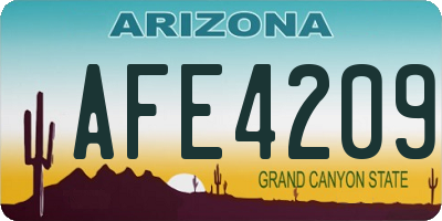 AZ license plate AFE4209