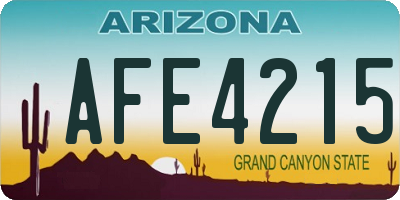 AZ license plate AFE4215