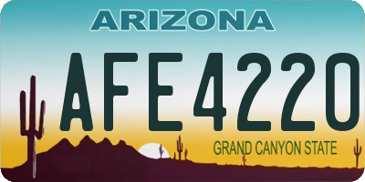 AZ license plate AFE4220