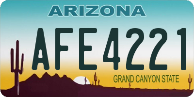 AZ license plate AFE4221