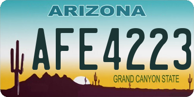 AZ license plate AFE4223