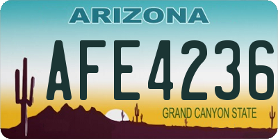 AZ license plate AFE4236