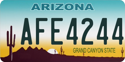AZ license plate AFE4244