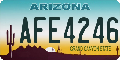 AZ license plate AFE4246