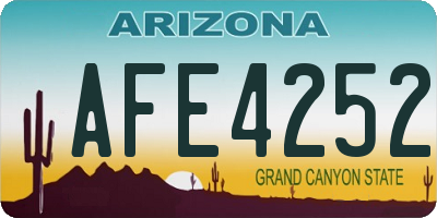 AZ license plate AFE4252
