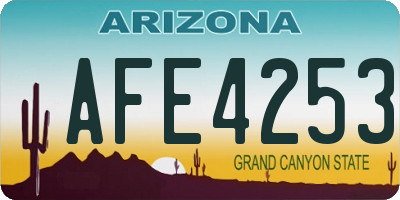 AZ license plate AFE4253