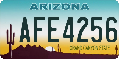 AZ license plate AFE4256