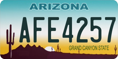 AZ license plate AFE4257