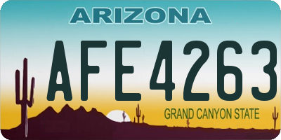 AZ license plate AFE4263