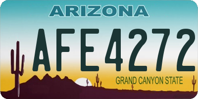AZ license plate AFE4272