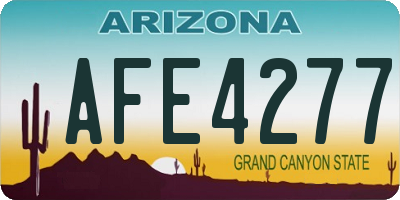 AZ license plate AFE4277