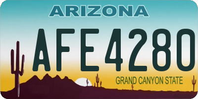 AZ license plate AFE4280
