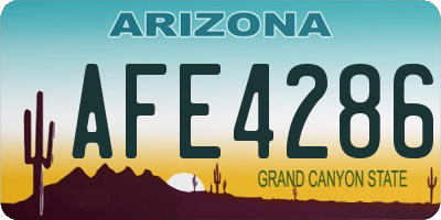 AZ license plate AFE4286
