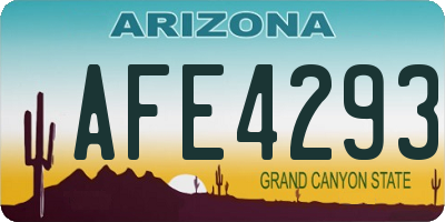 AZ license plate AFE4293