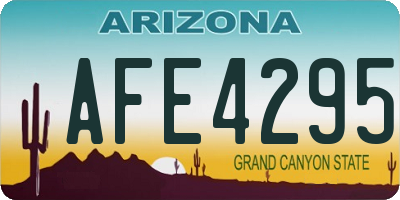 AZ license plate AFE4295