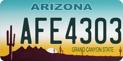 AZ license plate AFE4303