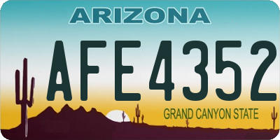 AZ license plate AFE4352