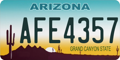 AZ license plate AFE4357