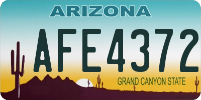 AZ license plate AFE4372