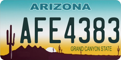 AZ license plate AFE4383