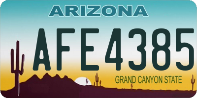 AZ license plate AFE4385