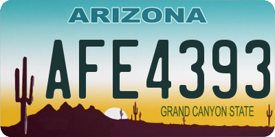 AZ license plate AFE4393