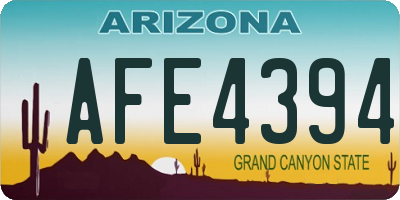 AZ license plate AFE4394