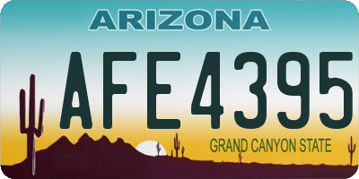 AZ license plate AFE4395