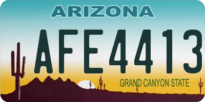 AZ license plate AFE4413