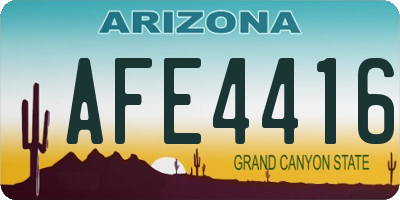 AZ license plate AFE4416
