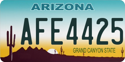 AZ license plate AFE4425
